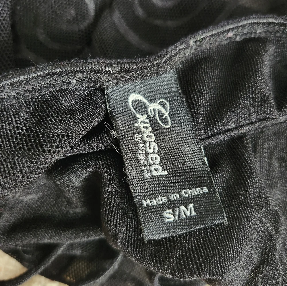 Exposed Black Lace Lingerie Top - Picture 3 of 7